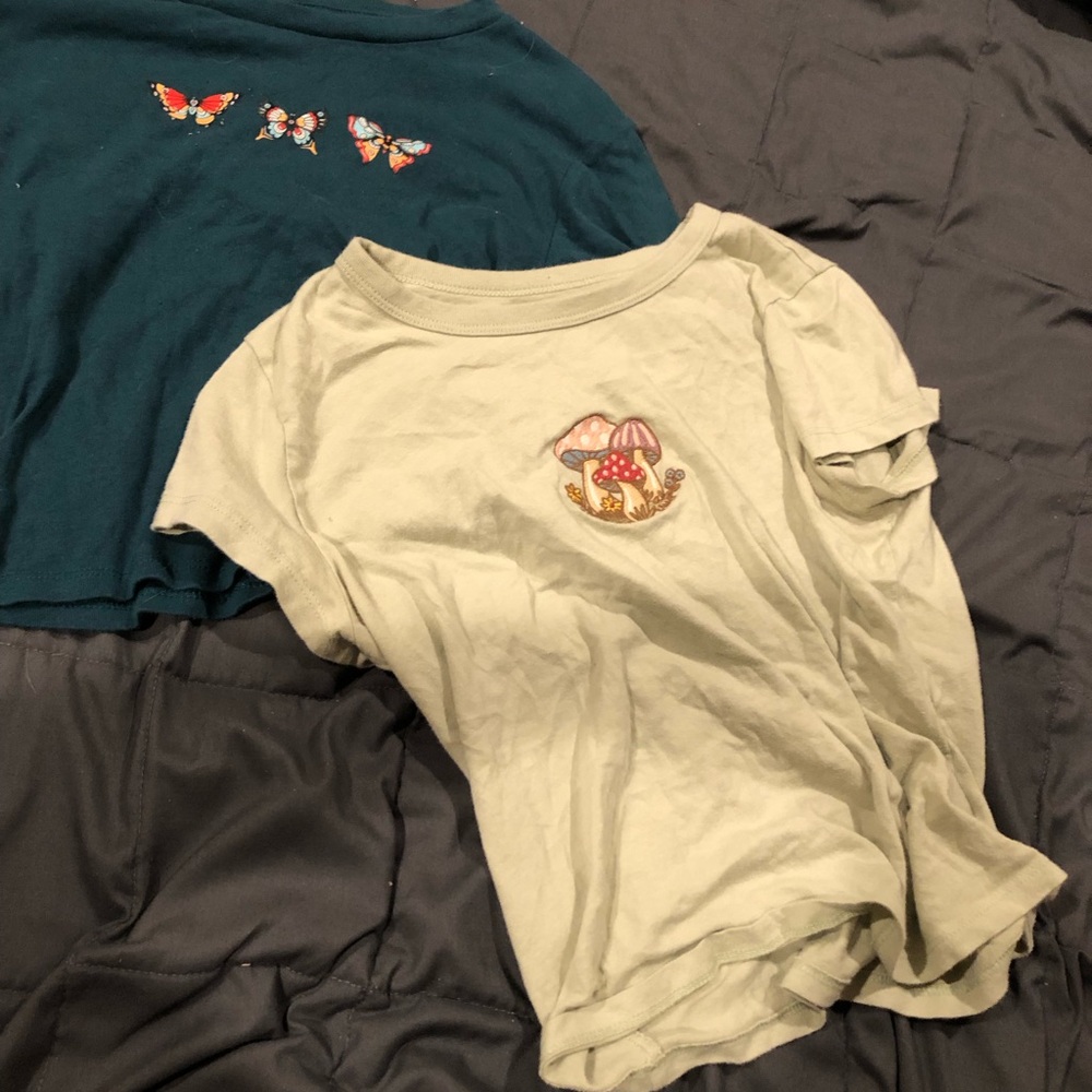 Teen Beigeand Teal T-Shirts with Embroidered Designs